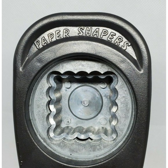 Ek Success Whale Tale Scallop Square Shape Black 1 1/2" Paper Punch Arts Crafts - Picture 3 of 11